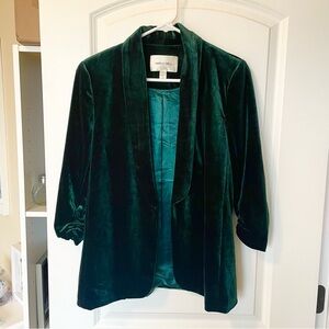 Calvin Klein Women's Green Velvet Blazer